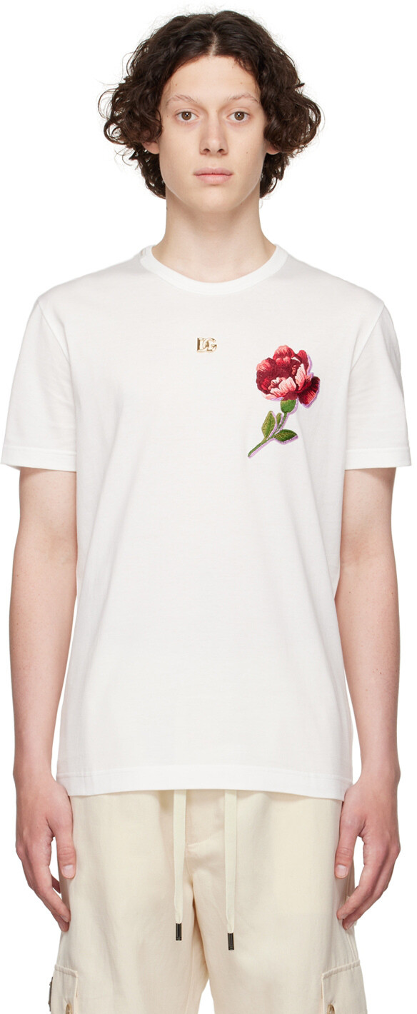 

Белая хлопковая футболка Dolce & Gabbana, Белый