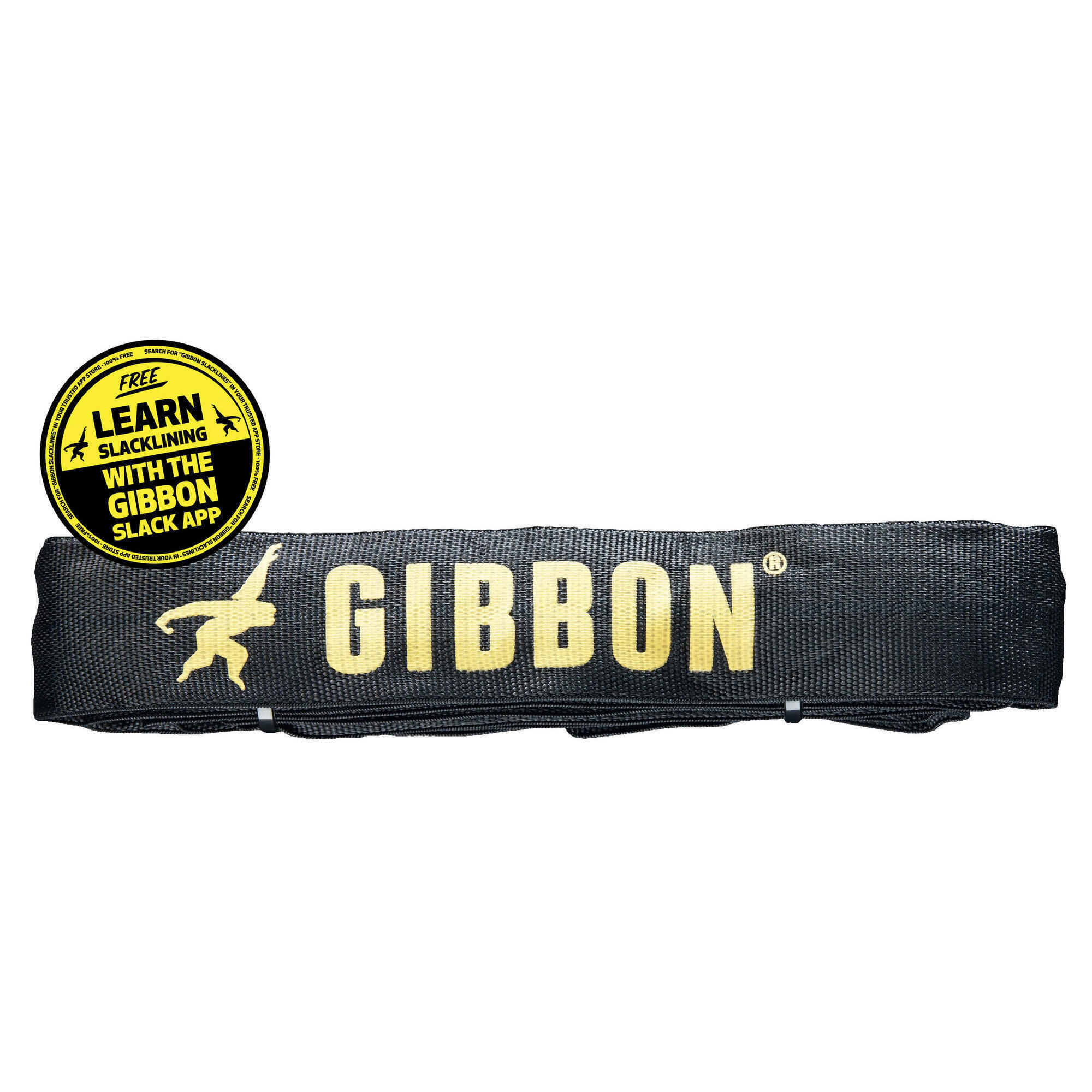 Ленточный строп Gibbon 3 м / 9 футов для слэклайна, черный черный неопреновый поводок для серфинга 9 мм 9 футов 10 футов 12 футов 9 мм