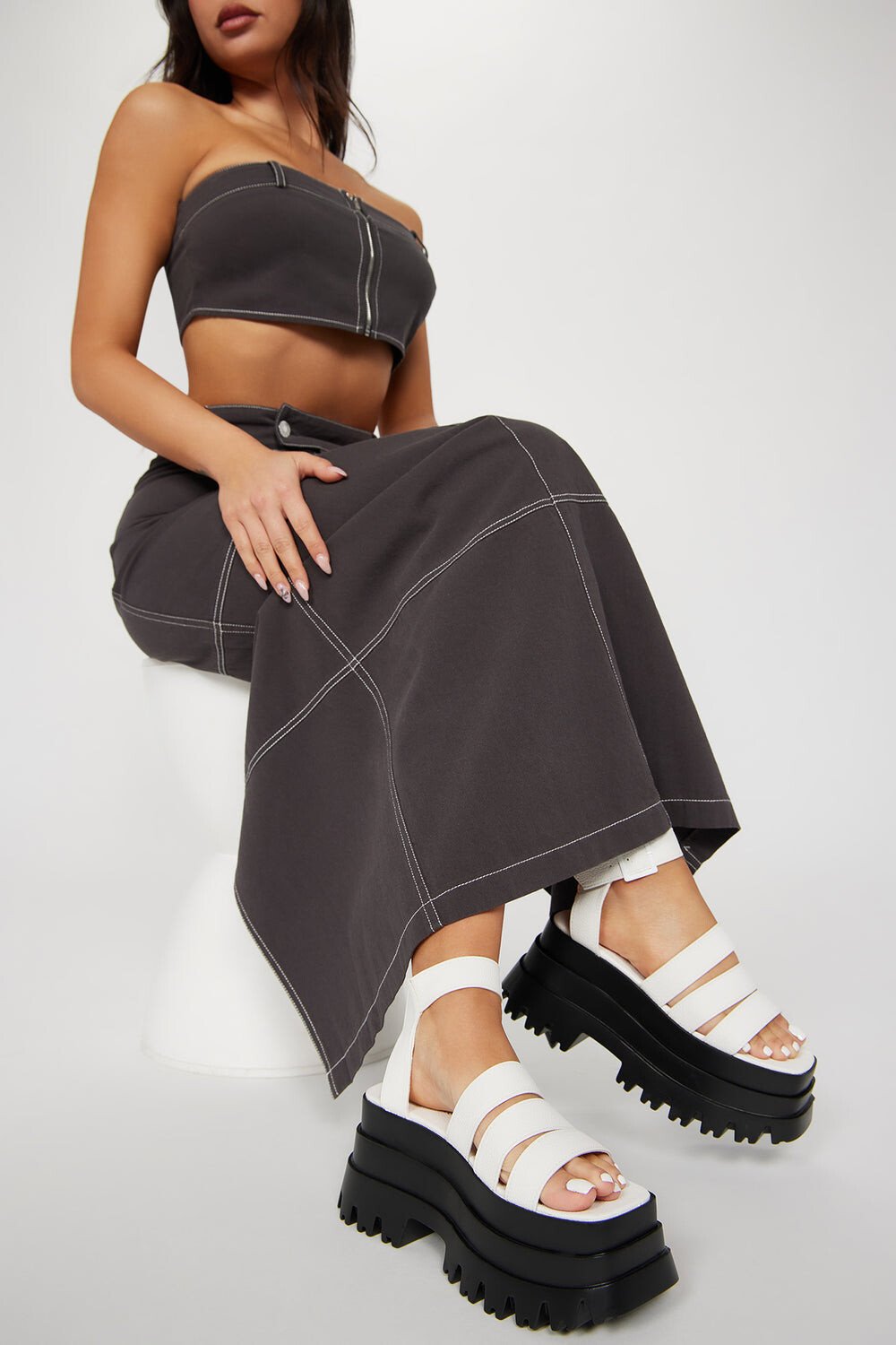 

Сандалии Fashion Nova LATERH8TER, белый