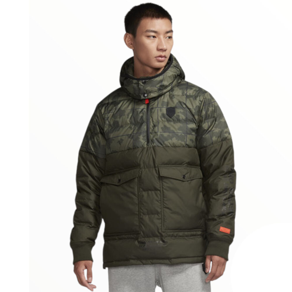 

Пуховик Nike LeBron Hybrid Half Pull Chain Warm Down, зеленый