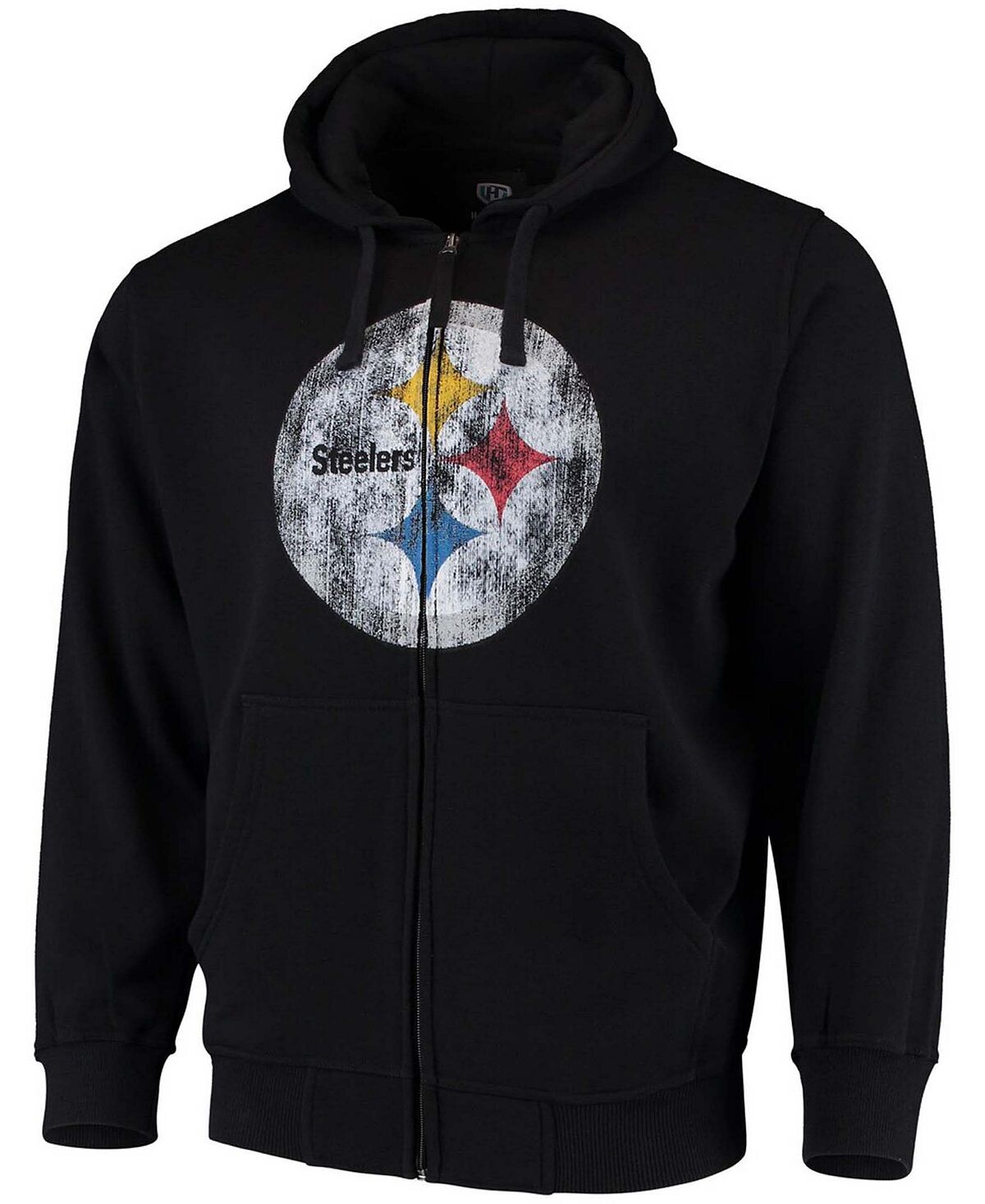 

Мужская черная толстовка с капюшоном pittsburgh steelers primary logo с молнией во всю длину Starter, черный