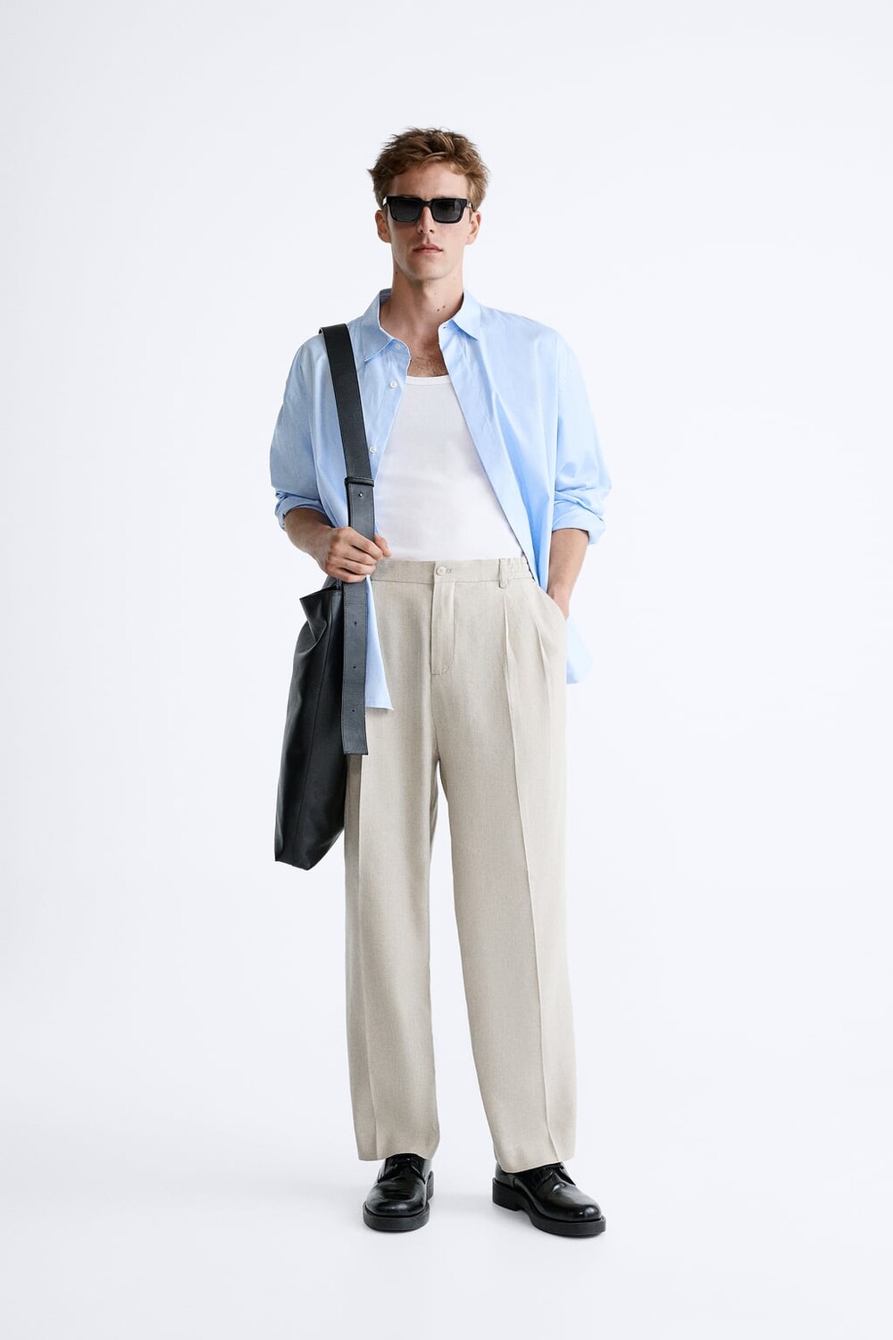 

Брюки из льна ZARA, загар