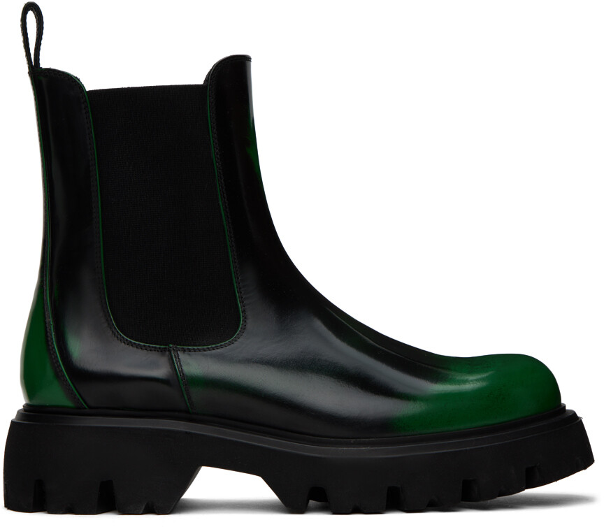 

Черные ботинки челси MSGM с аэрозольной краской, Черный