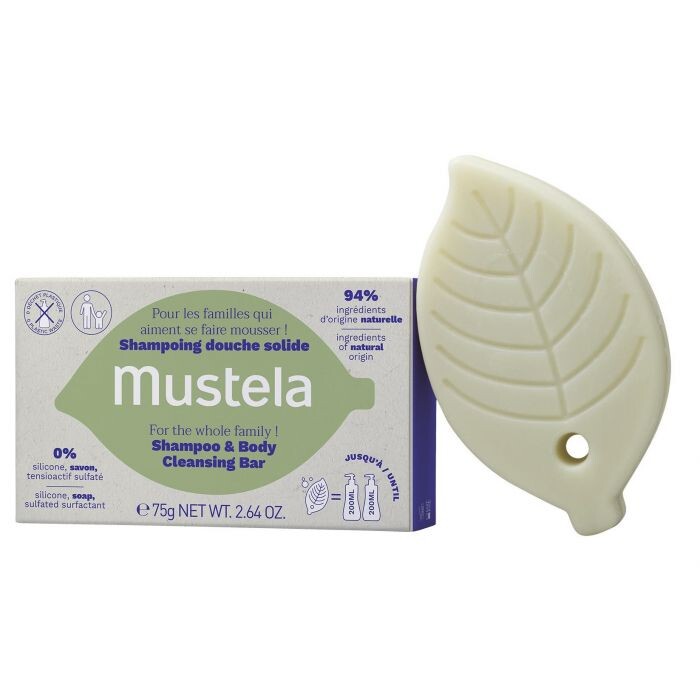 

Шампунь Champú Sólido Cuerpo y Cabello Mustela, 75 gr