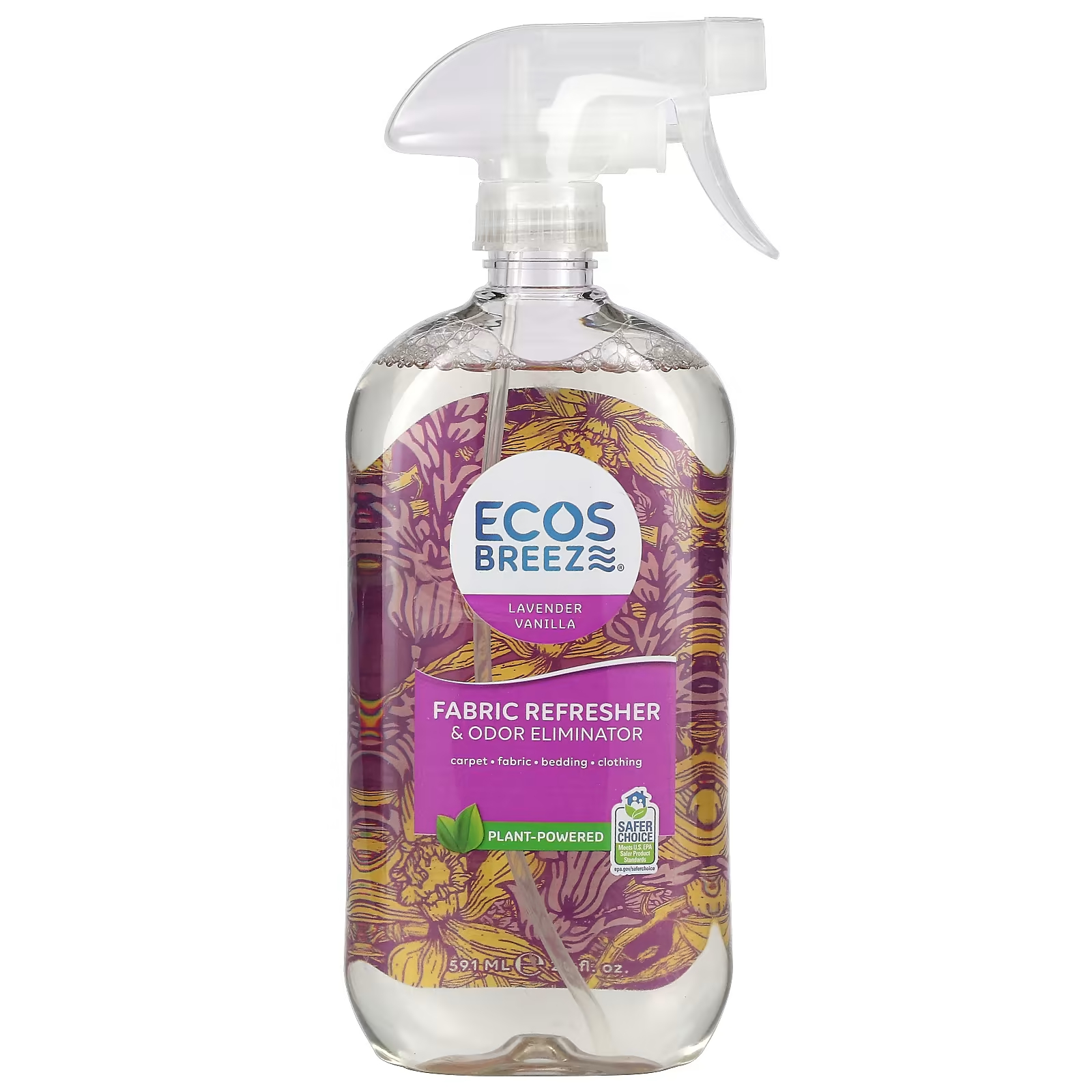 Освежитель ткани и средство для устранения запаха Earth Friendly Products Ecos Breeze лаванда и ваниль, 591 мл