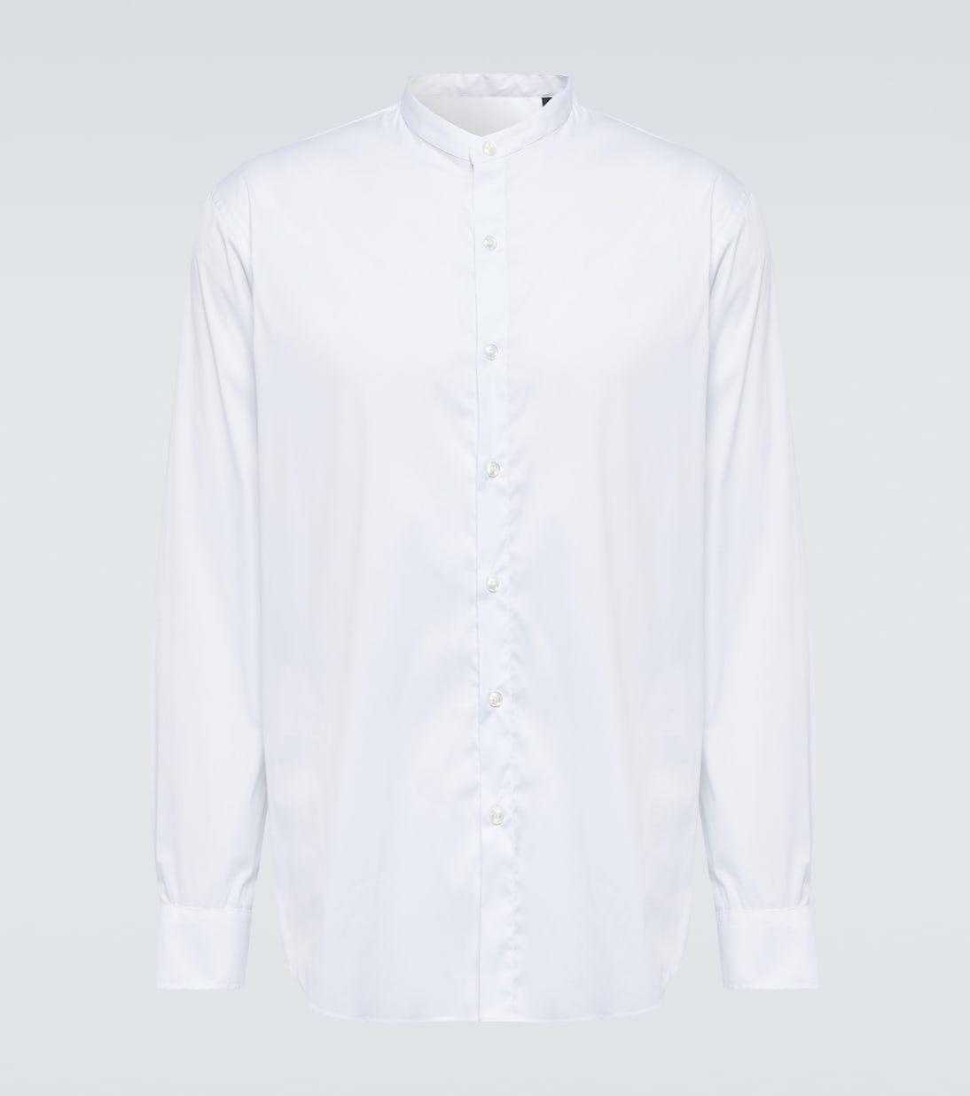 Рубашка из смесового хлопка Giorgio Armani, белый рубашка из поплина giorgio armani синий