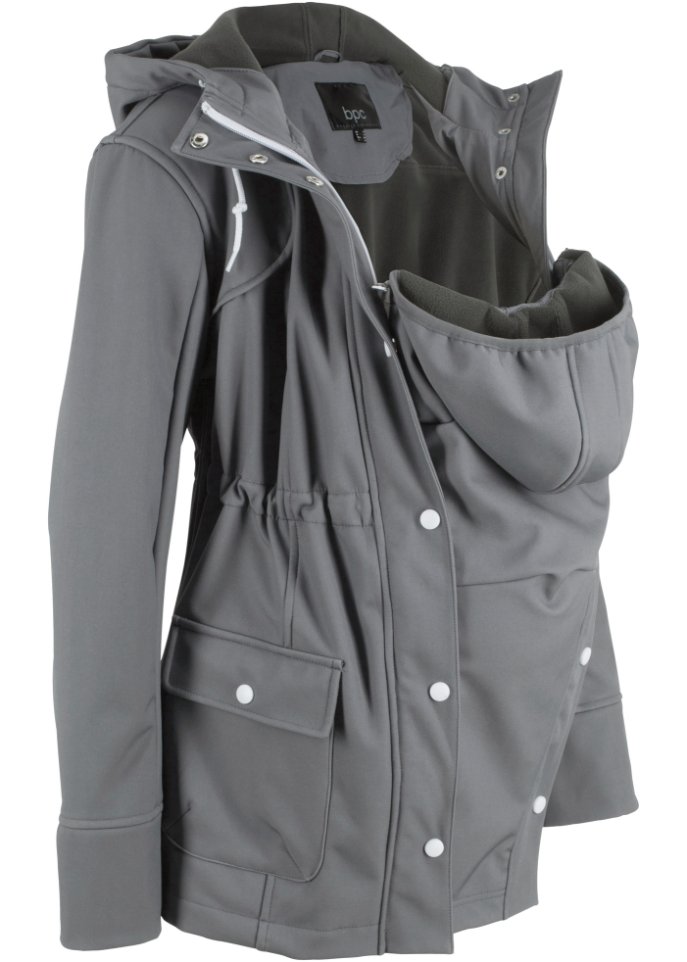 Куртка из софтшелла для новорожденных/куртка из софтшелла для беременных Bpc Bonprix Collection, серый куртка из софтшелла со светоотражающими деталями bpc bonprix collection серый