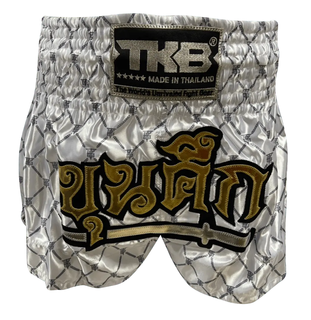 

Шорты Top King Muay Thai TKTBS-218, белый / серебристый