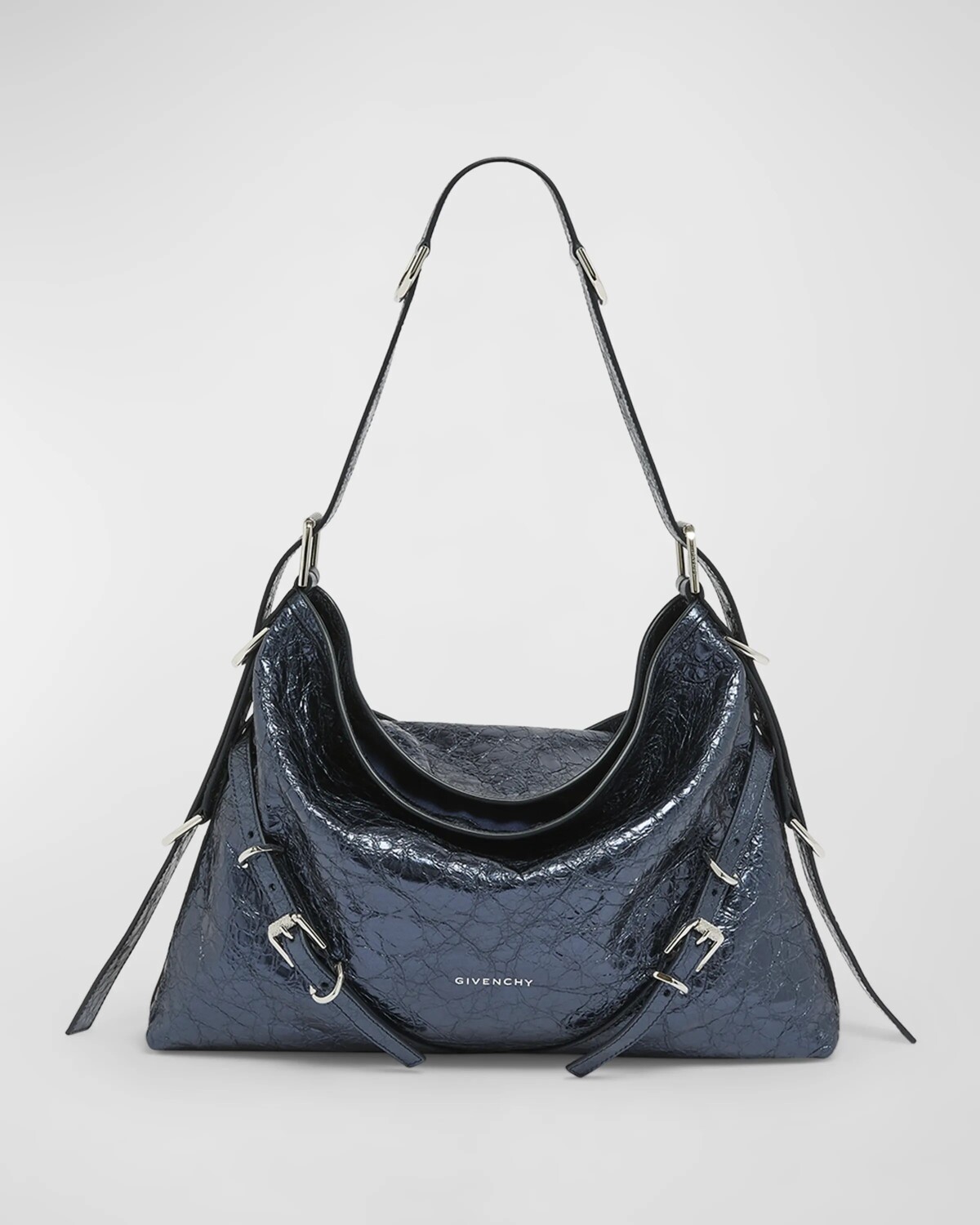 

Сумка через плечо Voyou среднего размера из кожи металлик Givenchy, цвет Navy