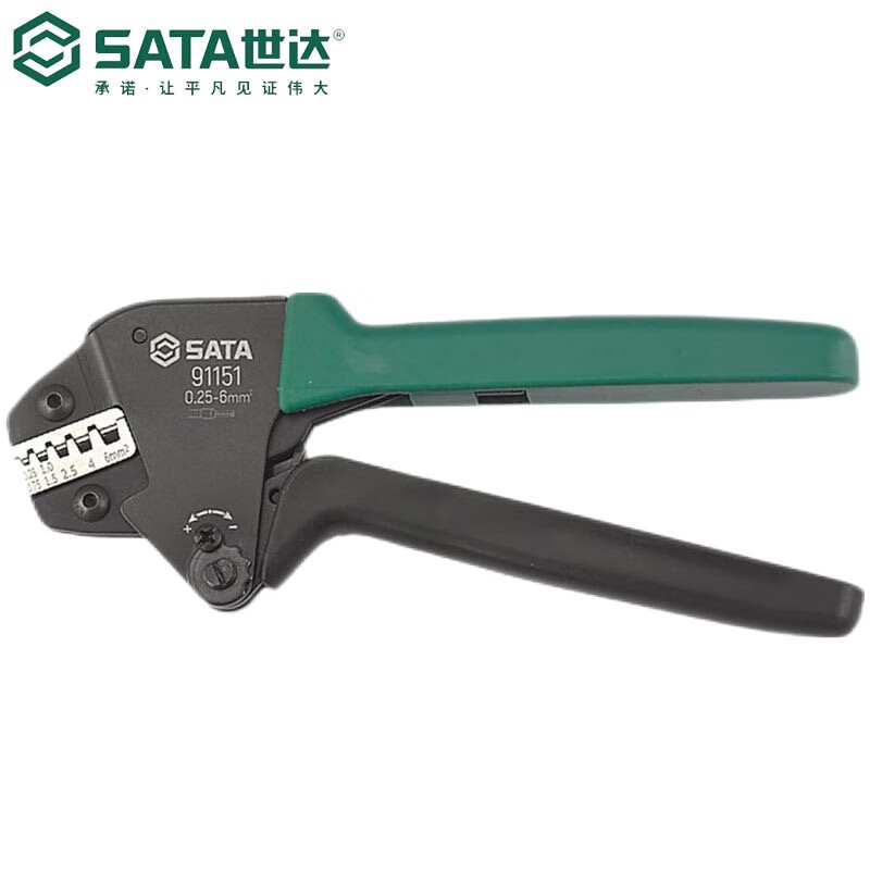 SATA 91151, экономичные европейские клещи для обжима клемм, 0,25-6 мм², многофункциональные клещи для обжима проводов, изолированные клеммы