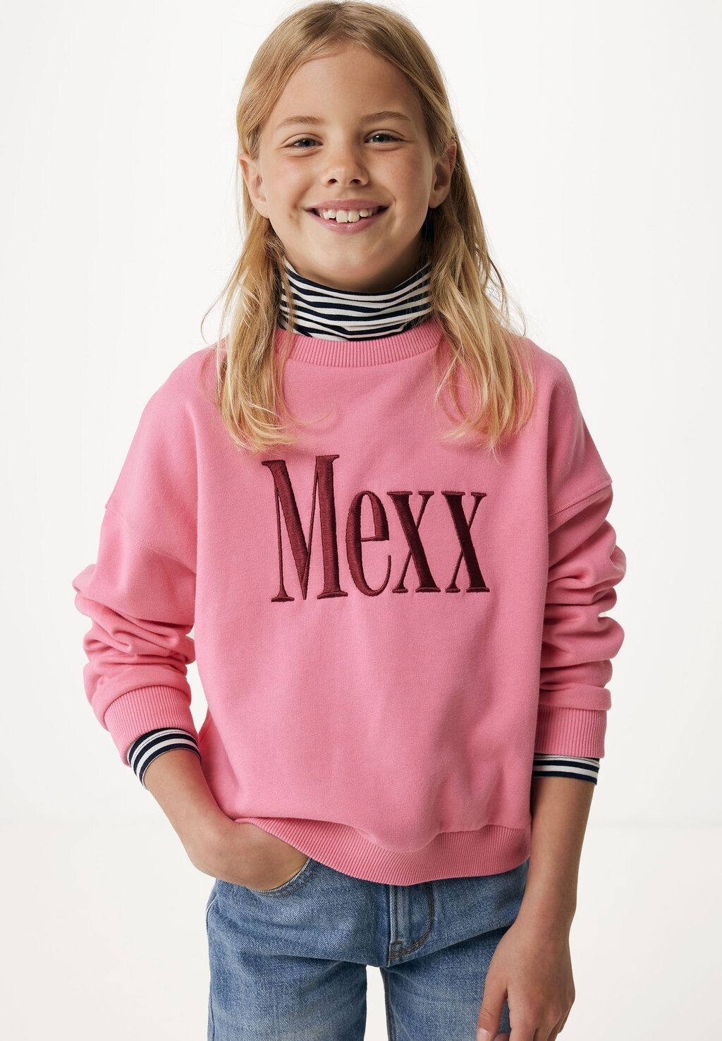

Толстовка Crew Neck With Embroidery Mexx, цвет bright pink