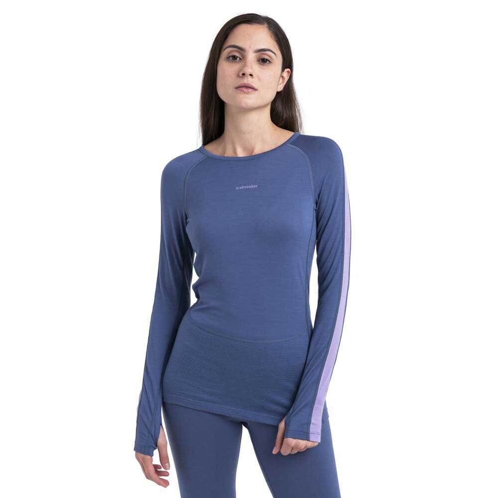 

Базовый слой Icebreaker Merino 200 ZoneKnit Crew Long, синий