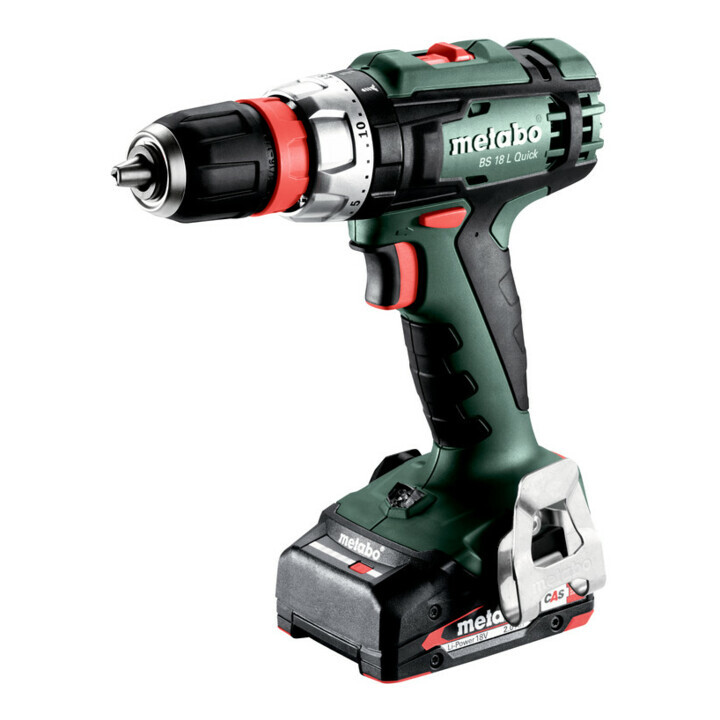 

Metabo Akku-Bohrschrauber BS 18 L Quick metaBOX 145; 18V 2x2Ah Li-Ion + SC 30