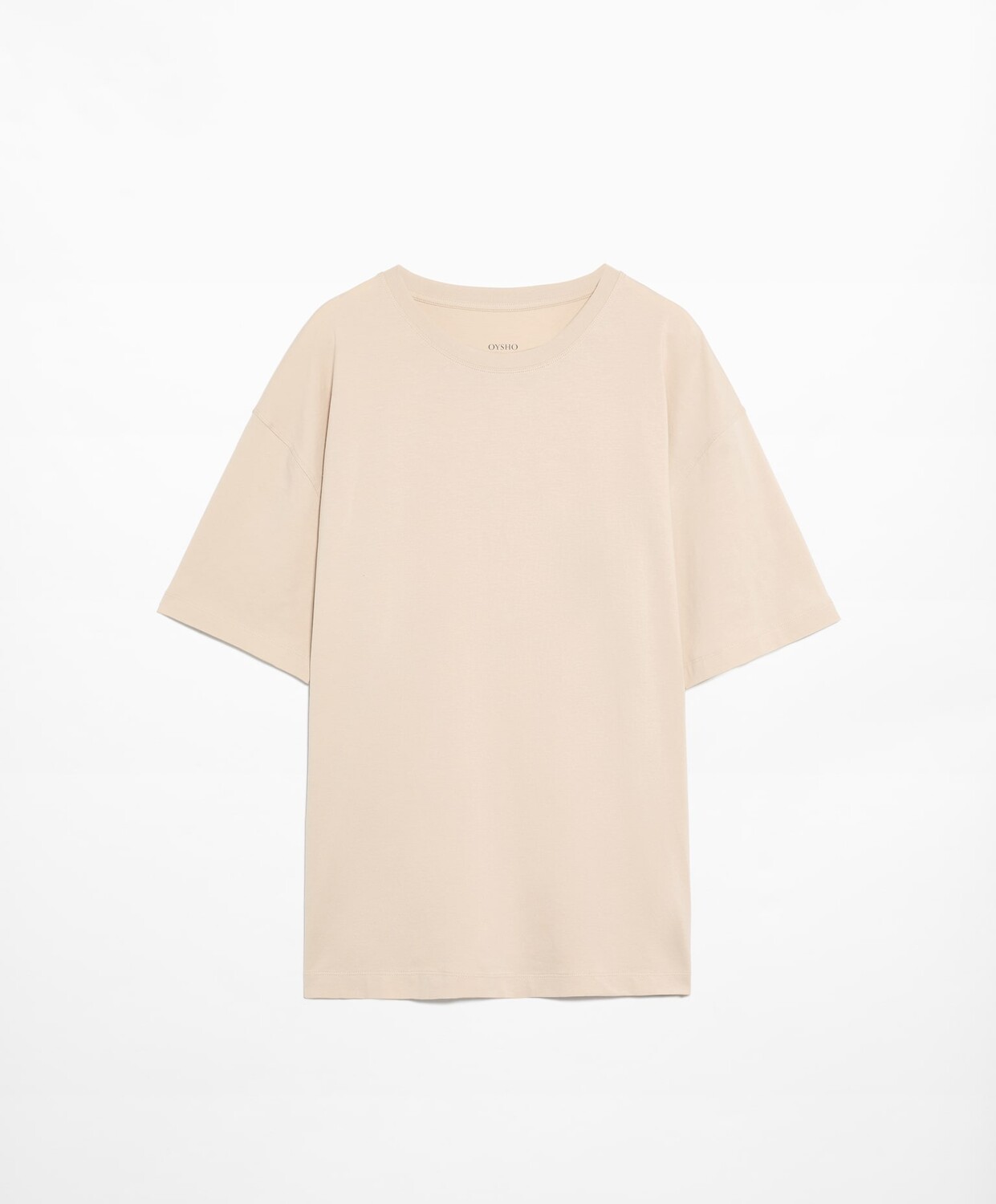

Футболка Oysho Short Sleeve Cotton Blend, кремовый