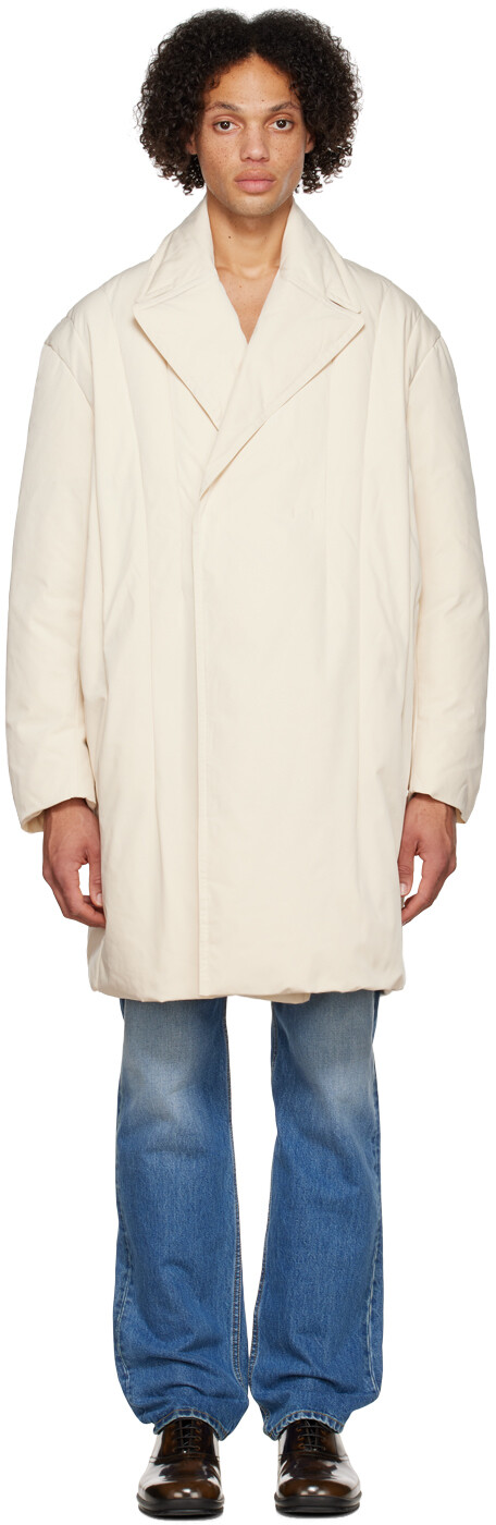 

Пуховик Off-White с защипами Cornerstone, Белый