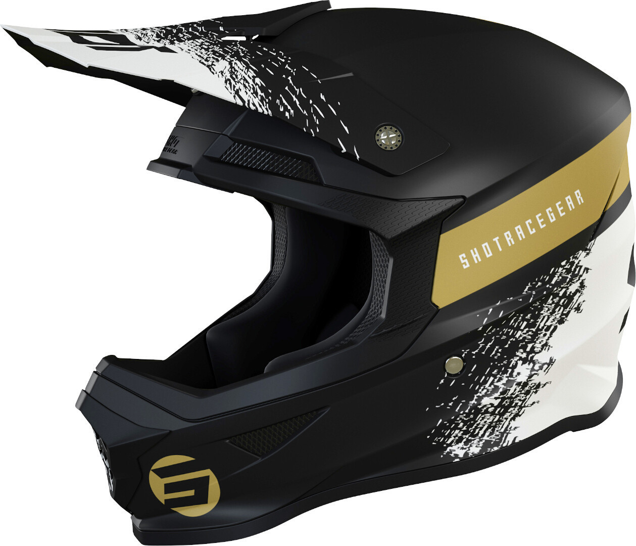 Шлем Shot Furious Roll со съемной подкладкой, черный/золотистый