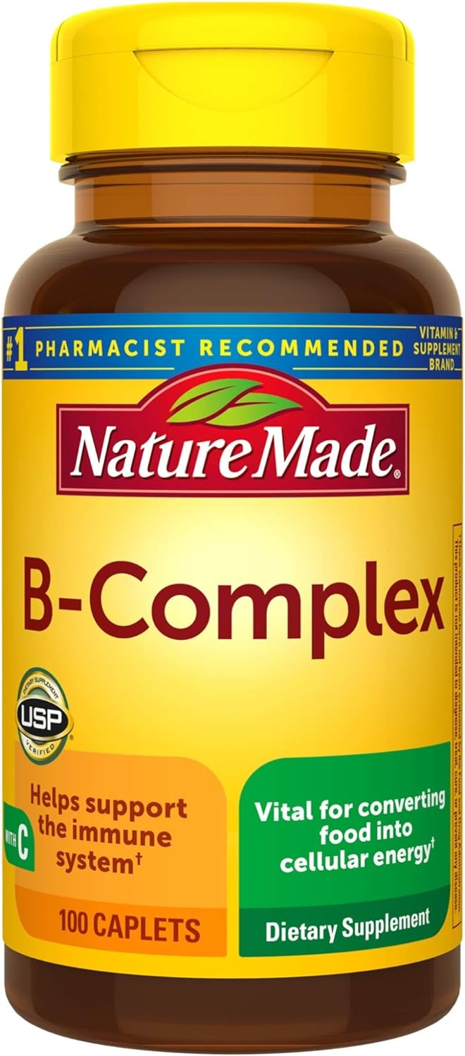 Витамины группы B Nature Made Vitamin B-Complex, 3 упаковки по 100 таблеток витамины группы b bronson super b vitamin b complex 100 таблеток