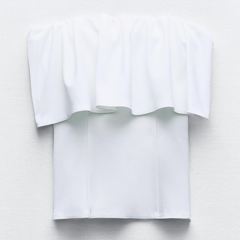 

Топ Zara Off-The-Shoulder, белый