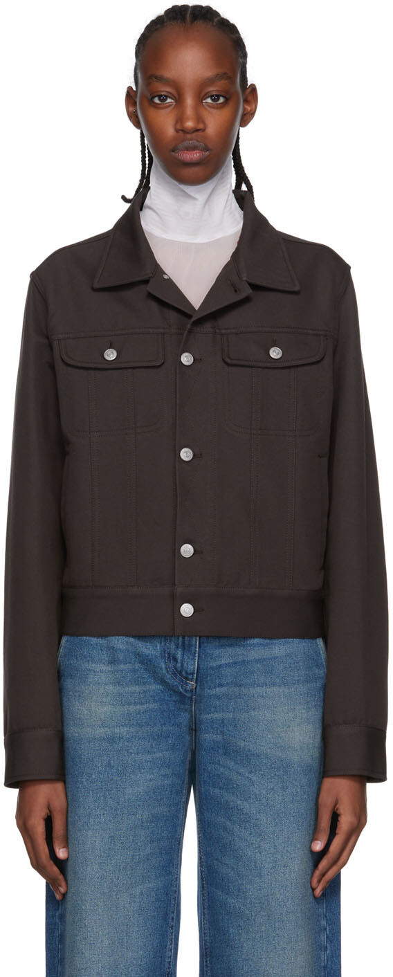 

Коричневая куртка со вставками MM6 Maison Margiela