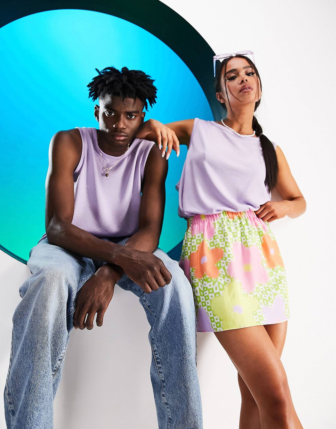 

Сиреневый жилет унисекс из смесового полиэстера с эффектом льна ASOS DESIGN Circular Design - LILAC