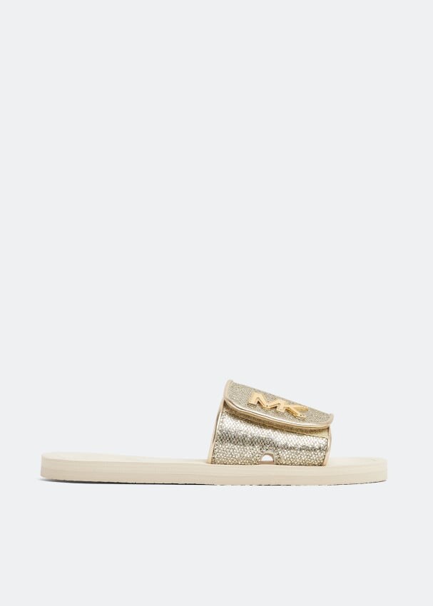 

Шлепанцы MICHAEL KORS Eli Malissa slides, золотой