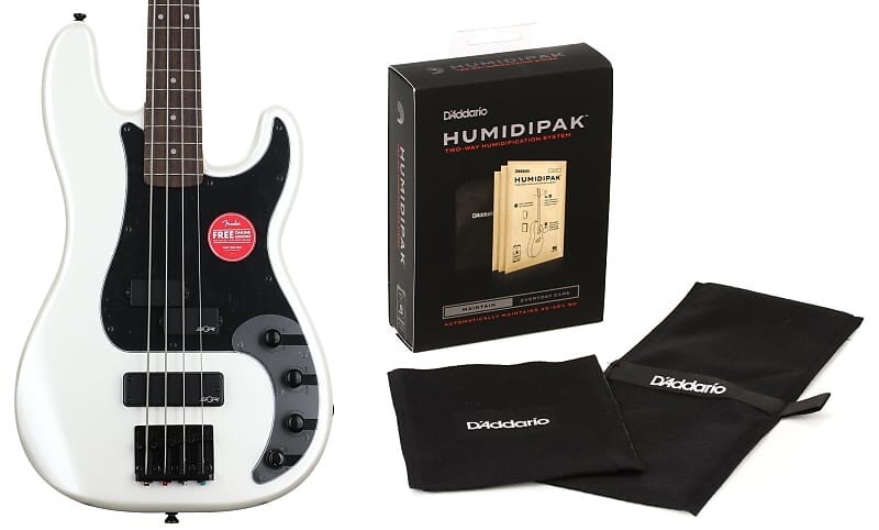 

Squier Contemporary Active Precision Bass PH — жемчужно-белый комплект с D'Addario Humidipak, поддерживающим автоматическую систему контроля влажности Squier + D'Addario 0370481523=1 PW-HPK-01=1