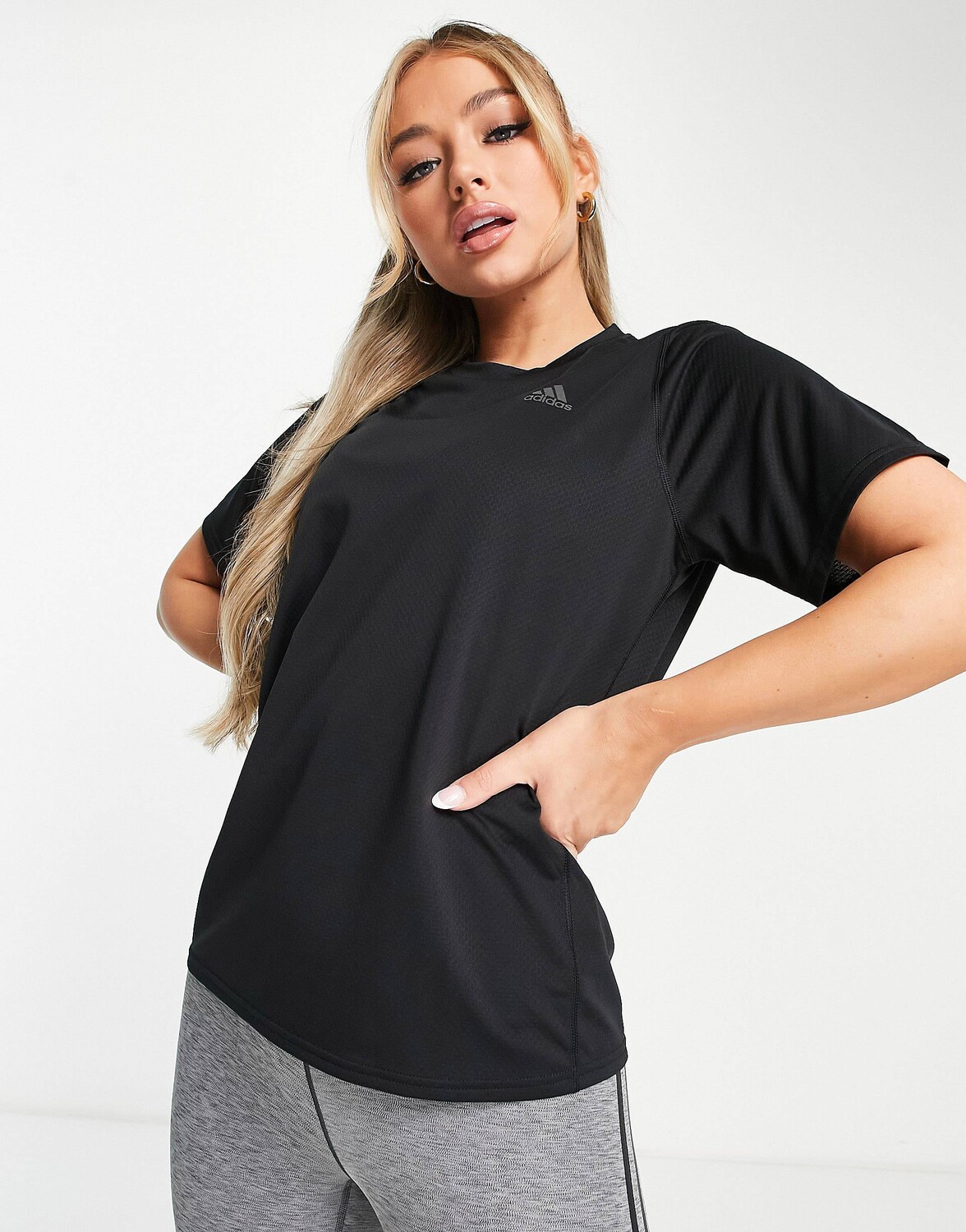 

Черная футболка с коротким рукавом adidas Running, Черный