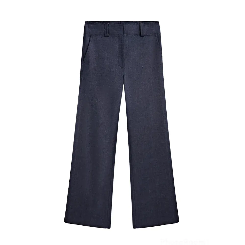 

Брюки Massimo Dutti Denim Suit Trousers, темно-синий