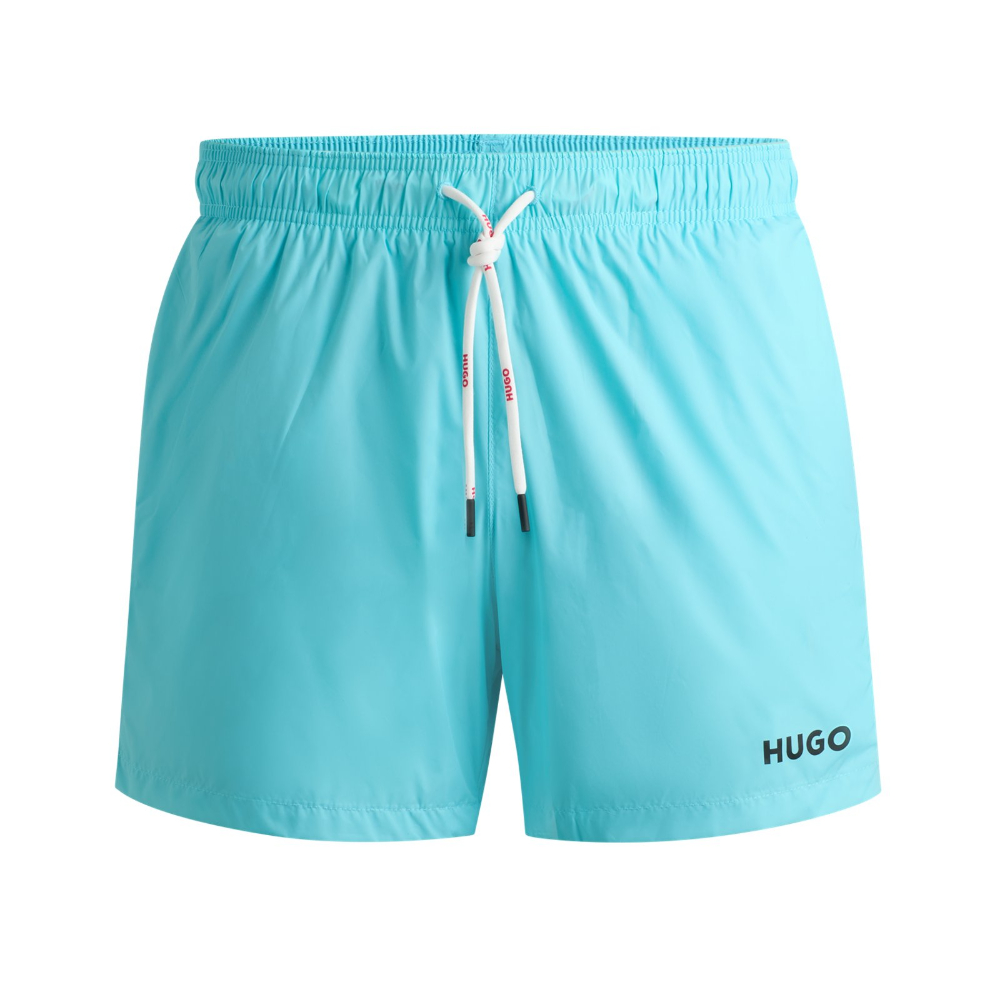 Шорты для плавания Hugo Ultra-light Quick-dry With Logo Print, бирюзовый
