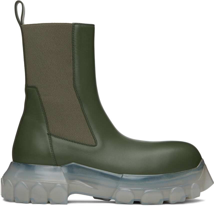 

Зеленые ботинки челси Beatle Bozo Tractor Rick Owens