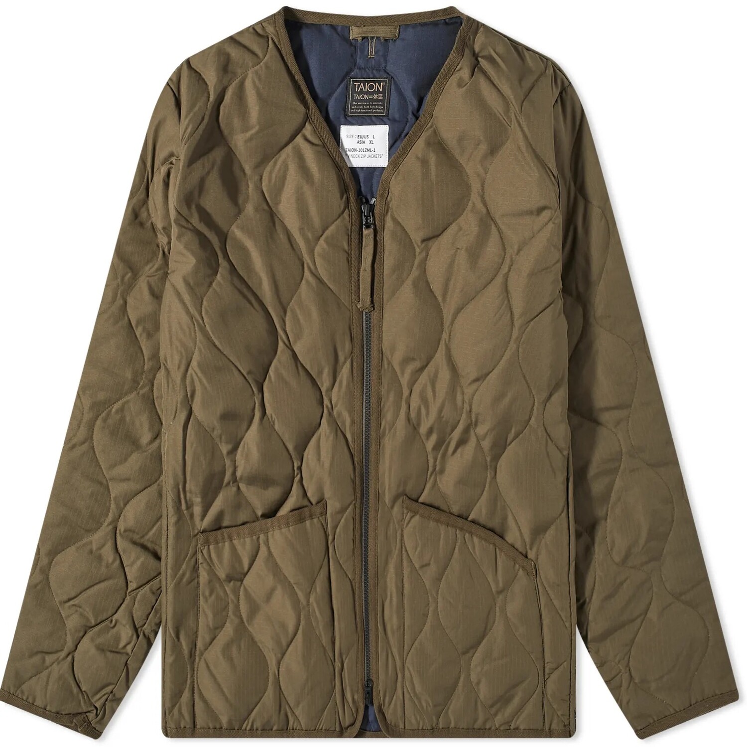 

Куртка Taion Military Zip Down, темно-зеленый