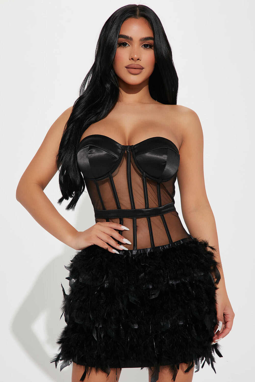 

Мини платье Fashion Nova BD3240, черный
