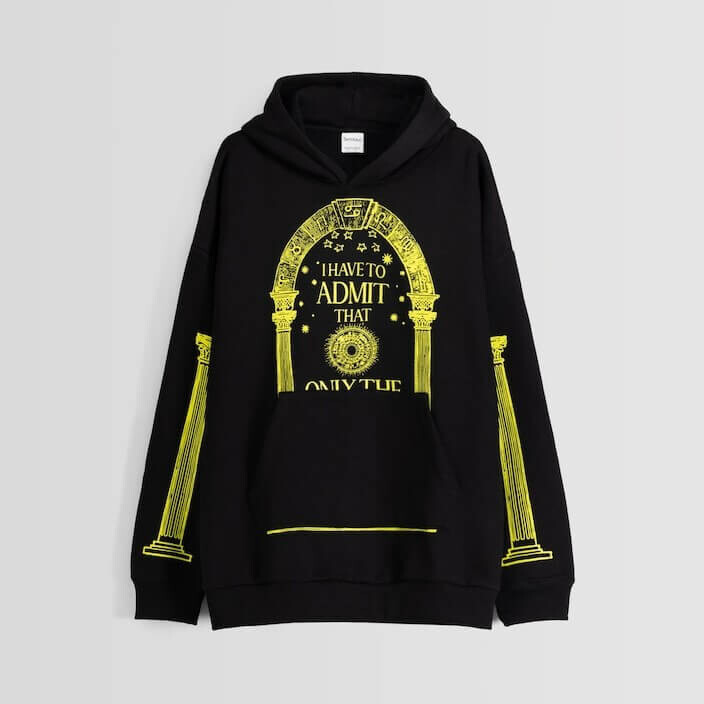 

Толстовка Bershka Printed, черный