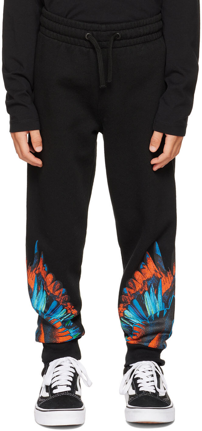 

Детские черные брюки Wings Lounge Marcelo Burlon County of Milan, Черный