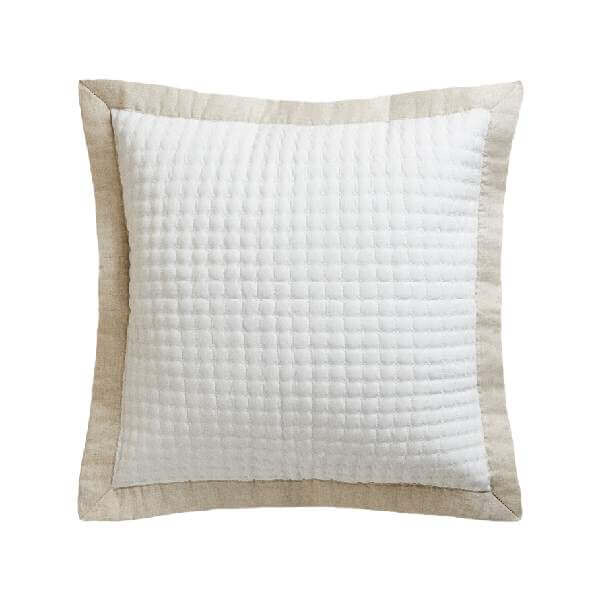

Чехол для декоративной подушки Zara Home Textured With Linen Border, натуральный
