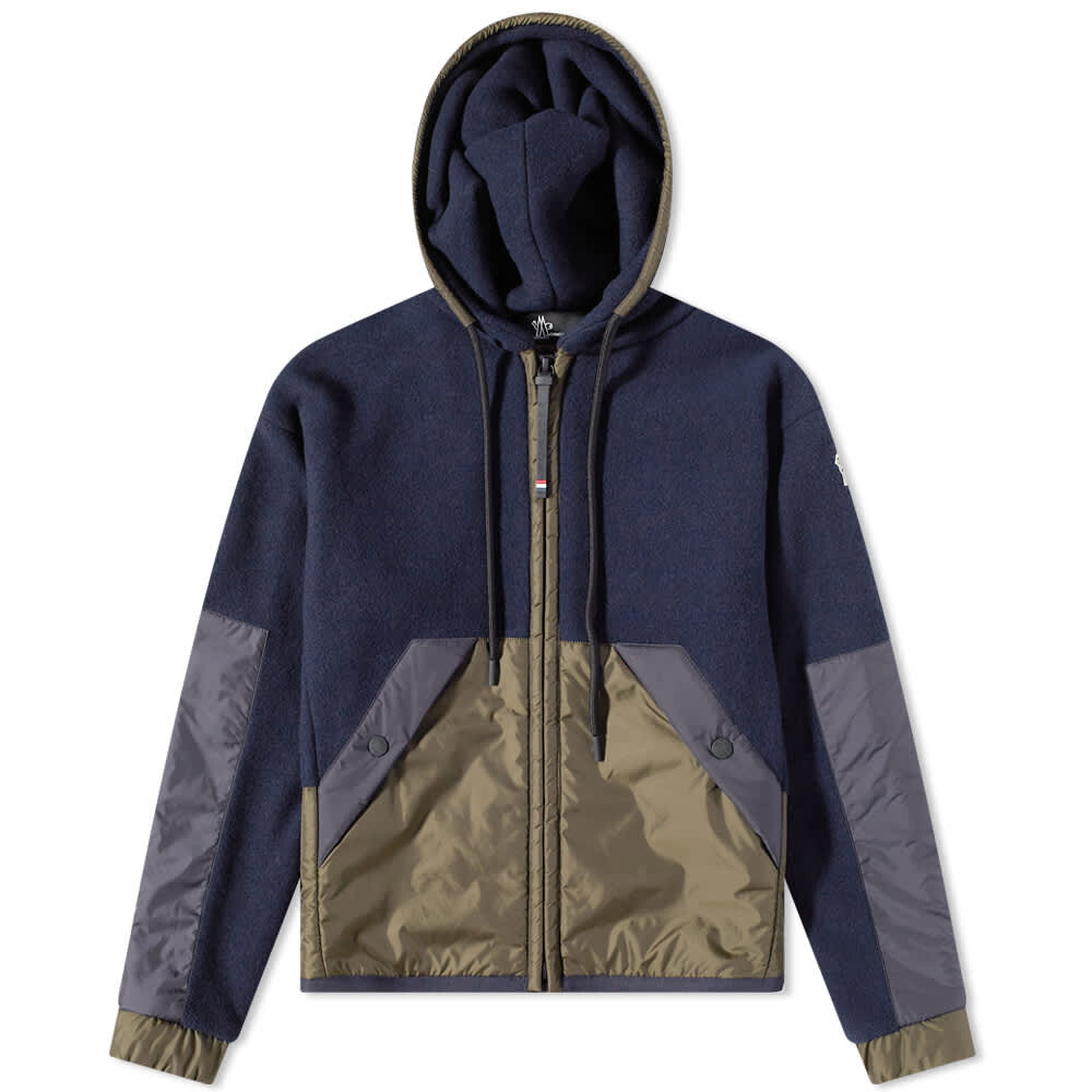 

Флисовая куртка на молнии с капюшоном Moncler Grenoble, Серый