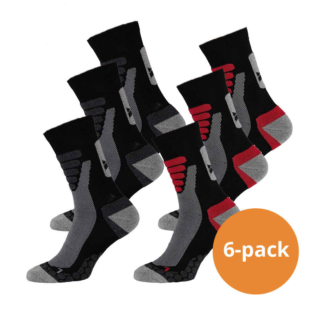 Носки Xtreme Sockswear Hiking Socks 6 шт, разноцветные и черные