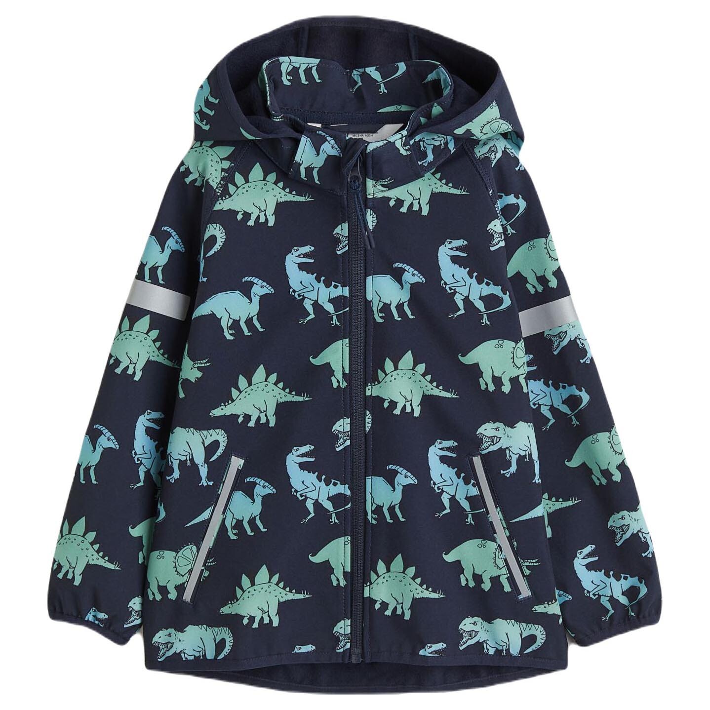 

Куртка H&M Water-resistant Dinosaurs, темно-синяя