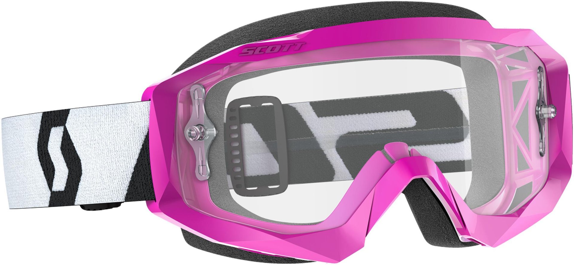 Мотоциклетные очки Scott Hustle X Clear с логотипом, розовый
