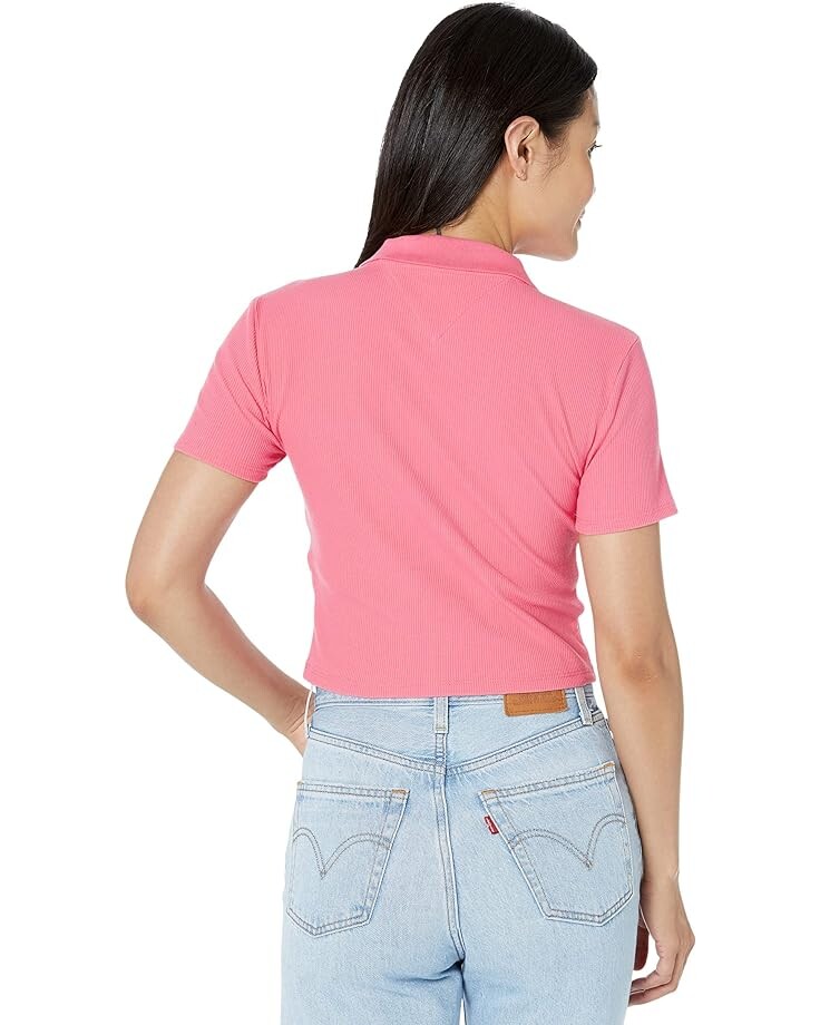 

Поло Tommy Hilfiger Short Sleeve Crop Polo, цвет Confetti