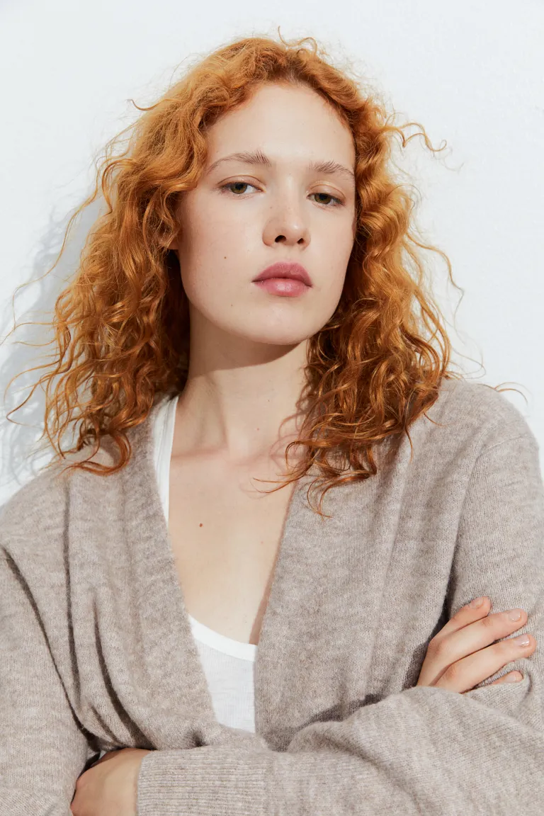 

Длинный кардиган H&M, бежевый