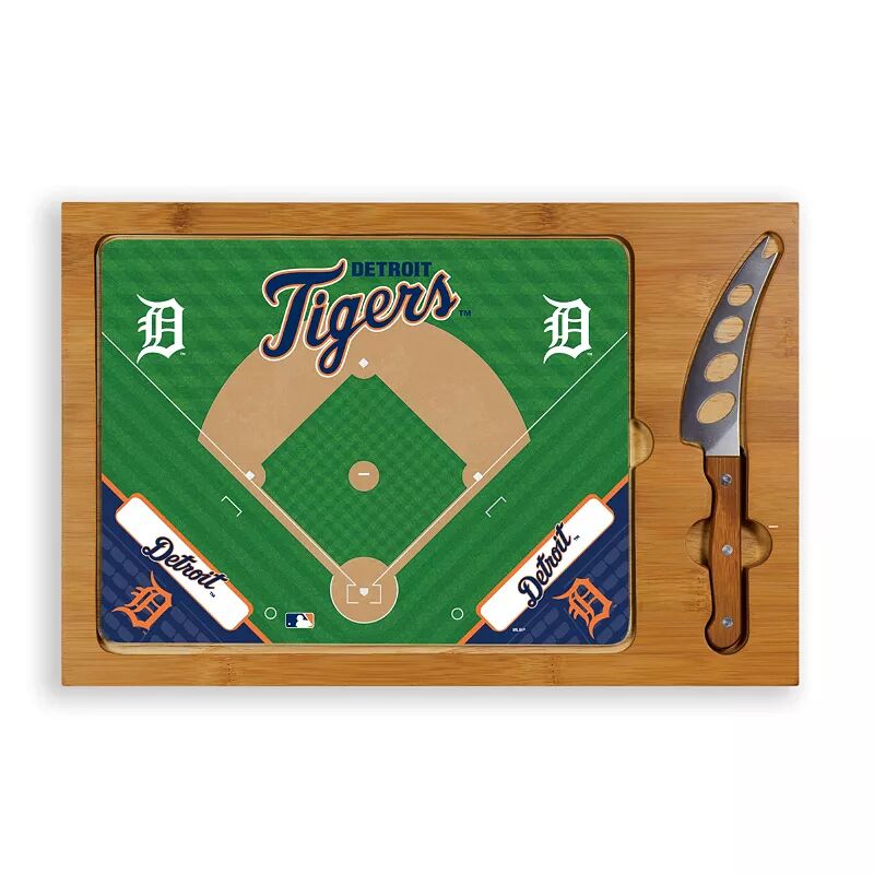 Набор сервировочных досок Picnic Time Detroit Tigers со стеклянной столешницей