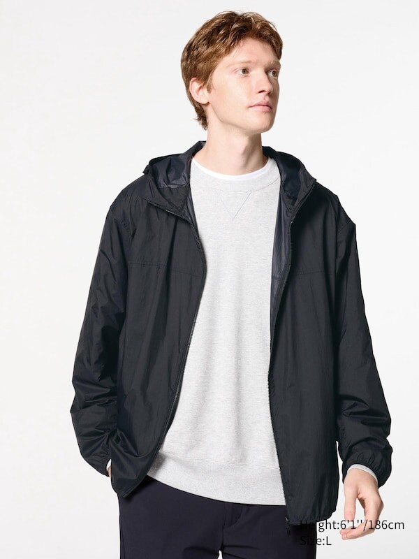 

Куртка с карманом для защиты от ультрафиолета Uniqlo, черный