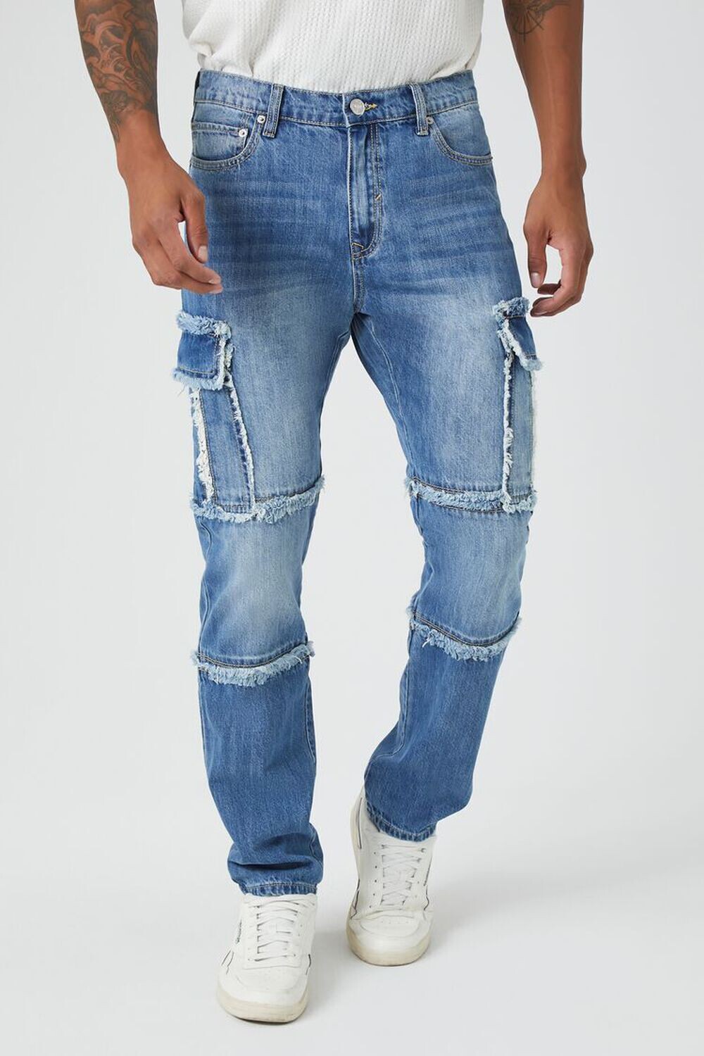 

Джинсы скинни с потертостями Forever 21, деним