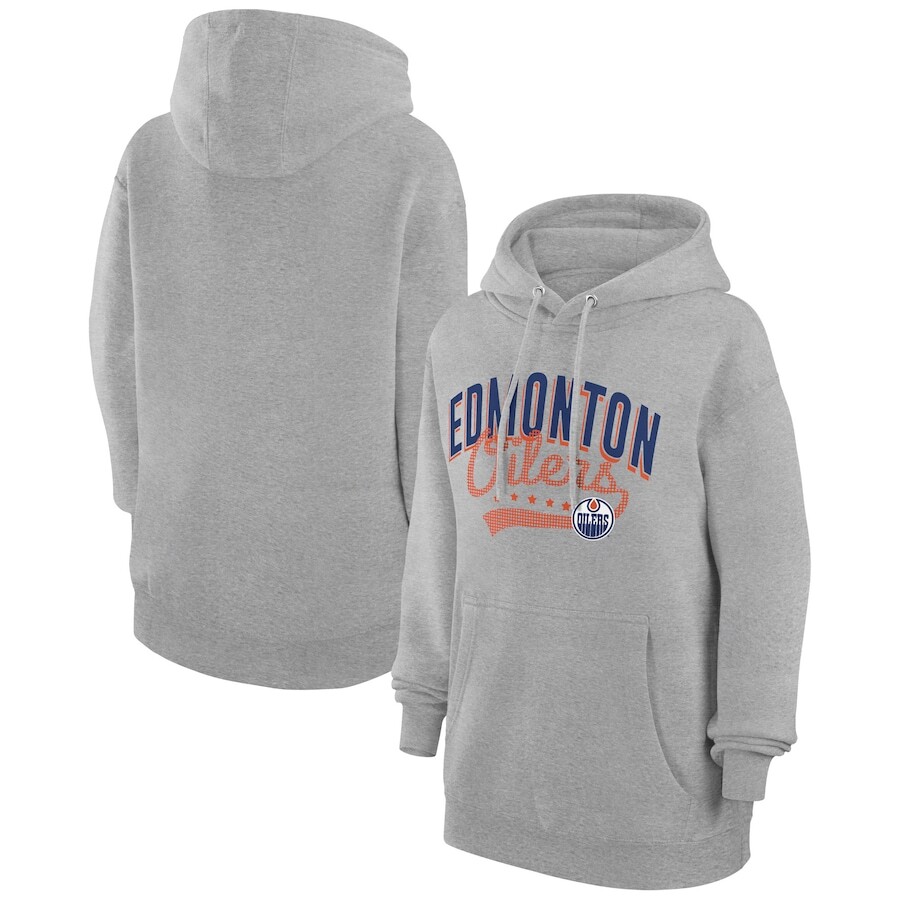 

Пуловер с капюшоном G-III 4Her by Carl Banks Edmonton Oilers, серый