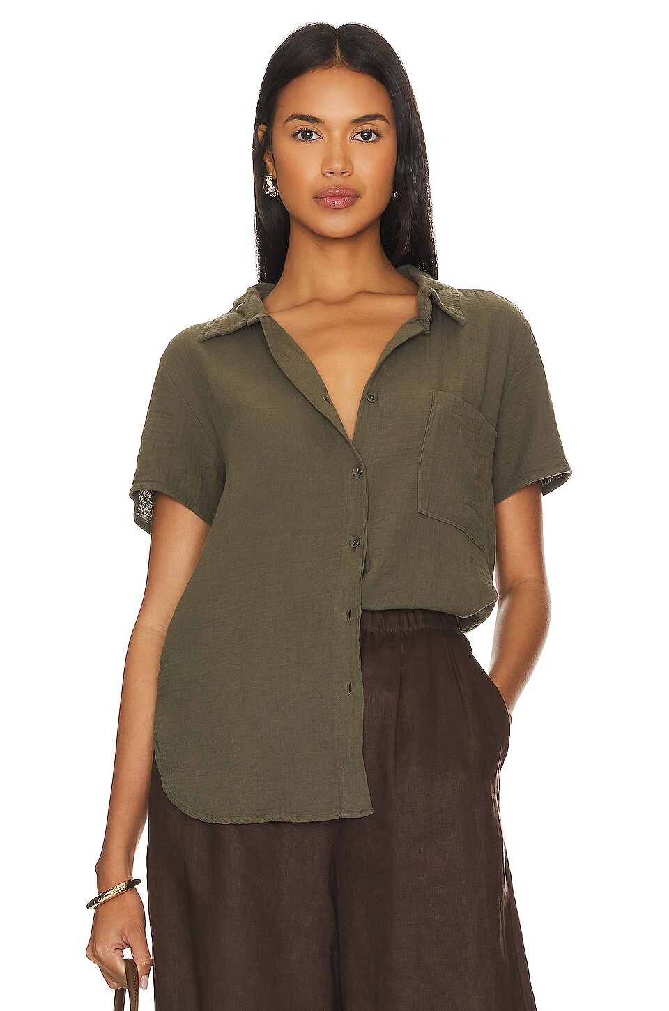 

Топ Bobi Button Down, цвет Troops