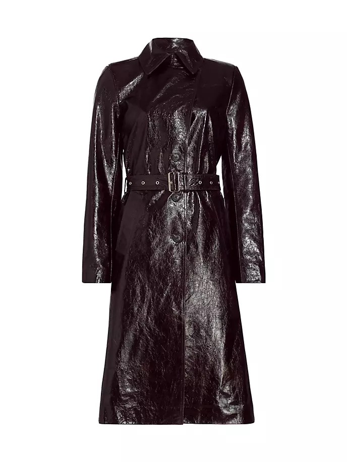 

Тренч из лакированной кожи Helmut Lang, цвет wine