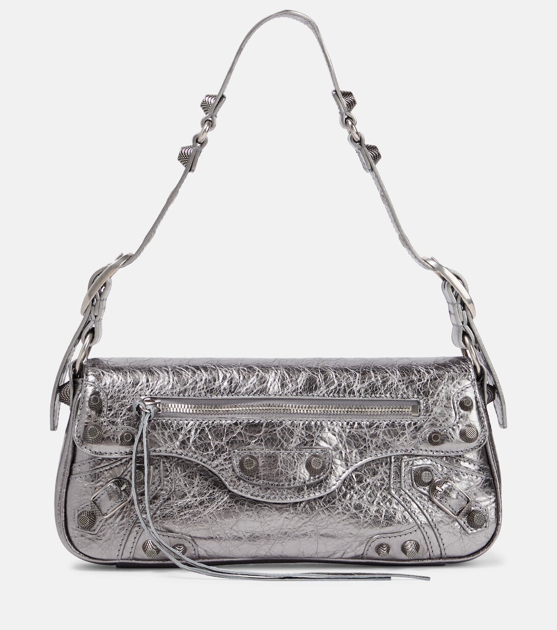 

Кожаная сумка на плечо le cagole xs Balenciaga, серебро