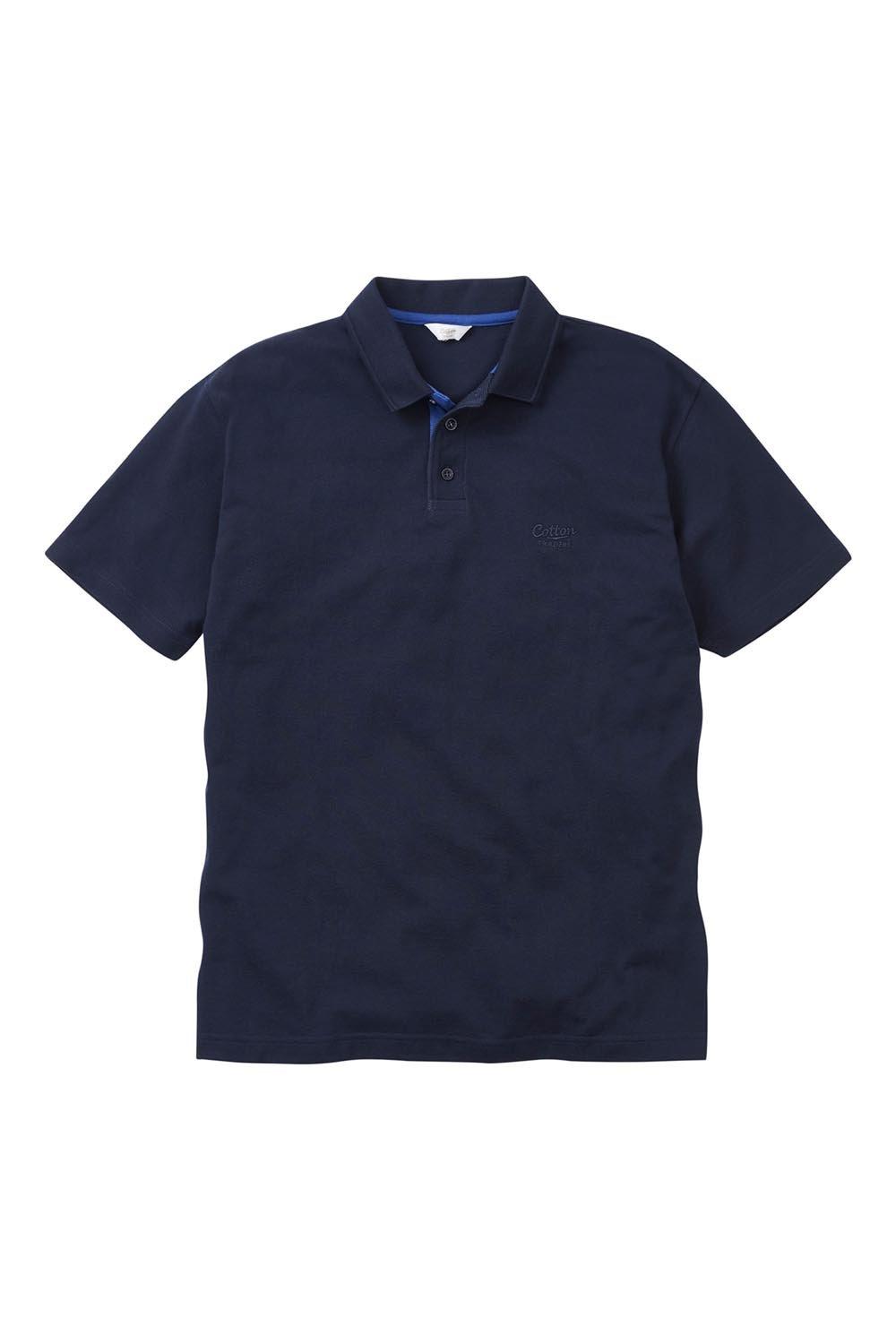 Рубашка поло с коротким рукавом Cotton Traders, синий цена и фото