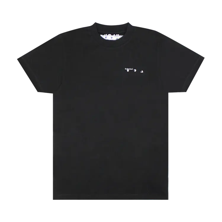 

Футболка Off-White Switzerland 'Black/White', черный